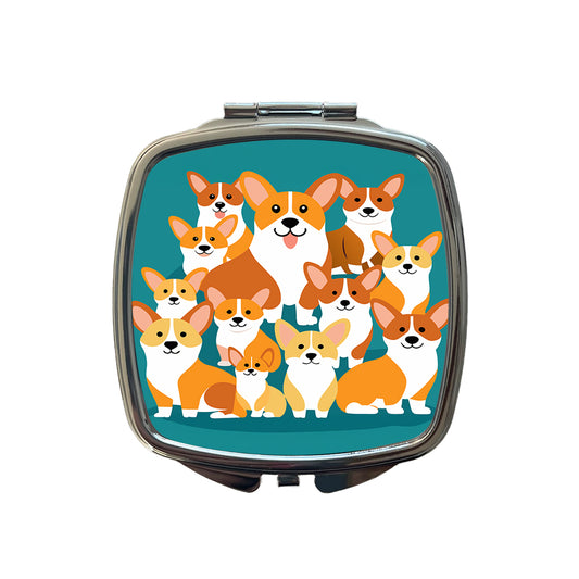 Corgis Dogs Oodles Small Travel Purse Handbag Pocket Makeup Compact Mirror