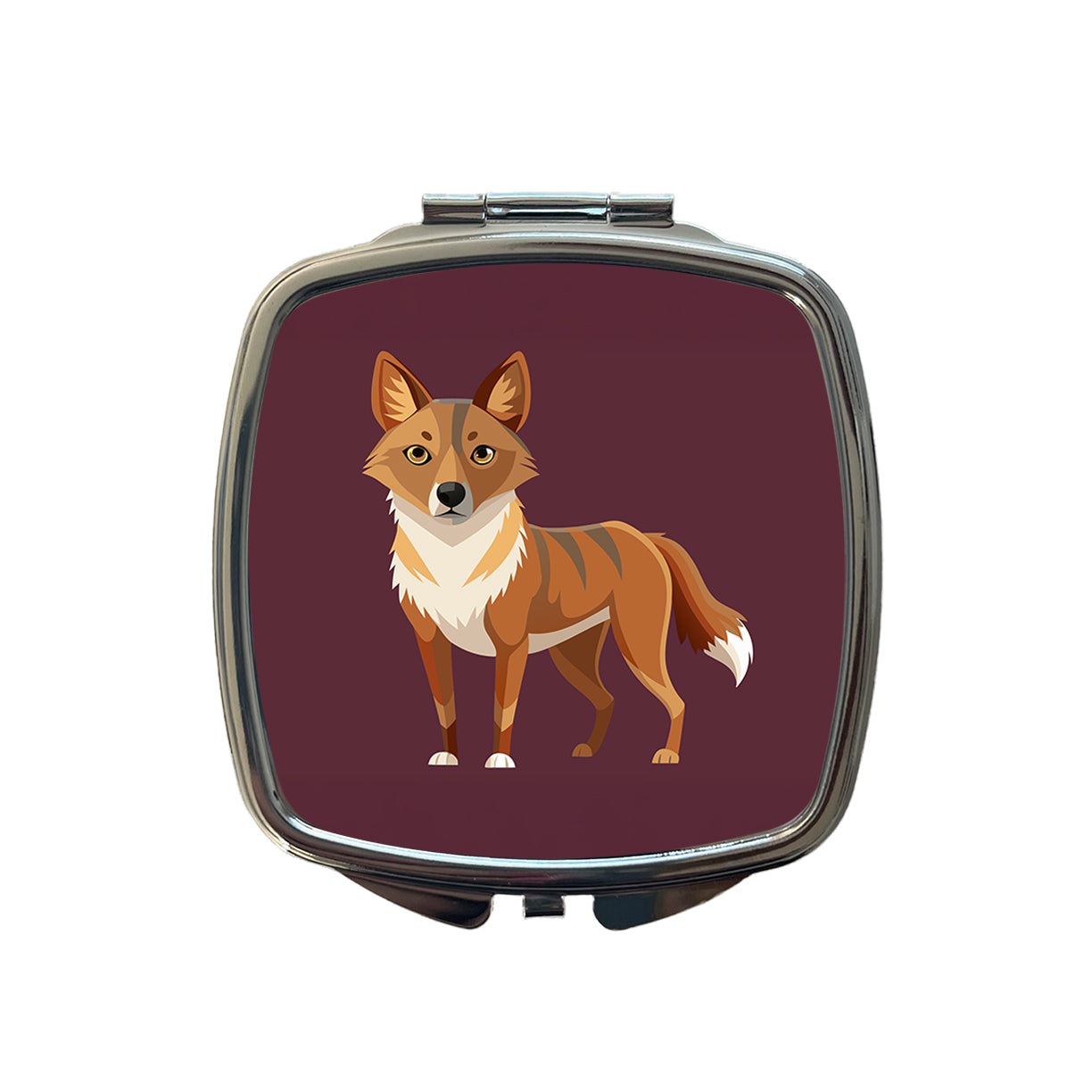 Dingo Australian Dog Animal Small Travel Purse Handbag Pocket Makeup Compact Mirror