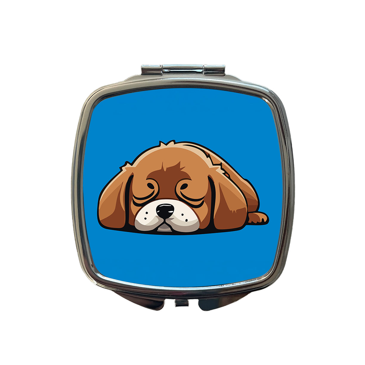 Dog Puppy Napping Sleeping Cute Small Travel Purse Handbag Pocket Makeup Compact Mirror