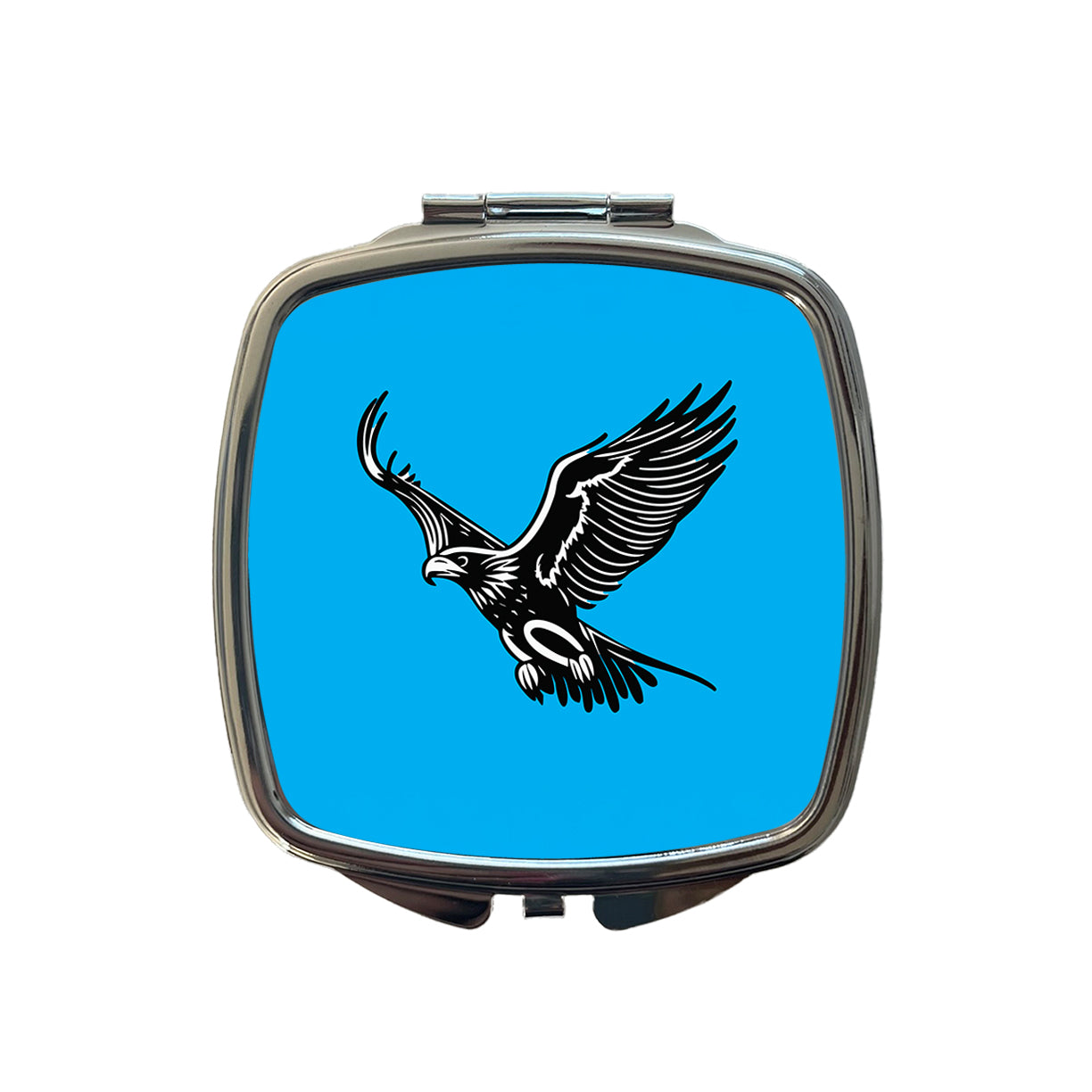 Eagle Flying Black White Small Travel Purse Handbag Pocket Makeup Compact Mirror