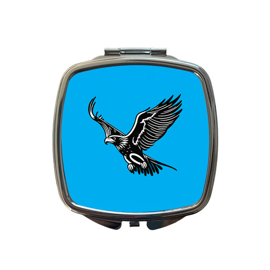 Eagle Flying Black White Small Travel Purse Handbag Pocket Makeup Compact Mirror
