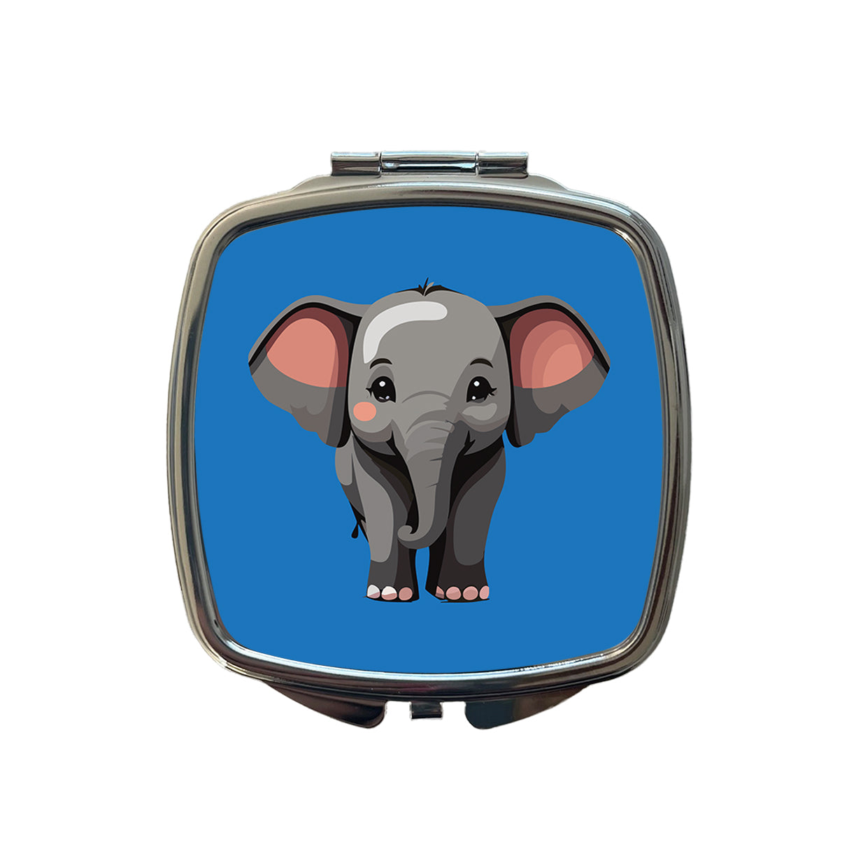 Elephant Cute Standing Small Travel Purse Handbag Pocket Makeup Compact Mirror