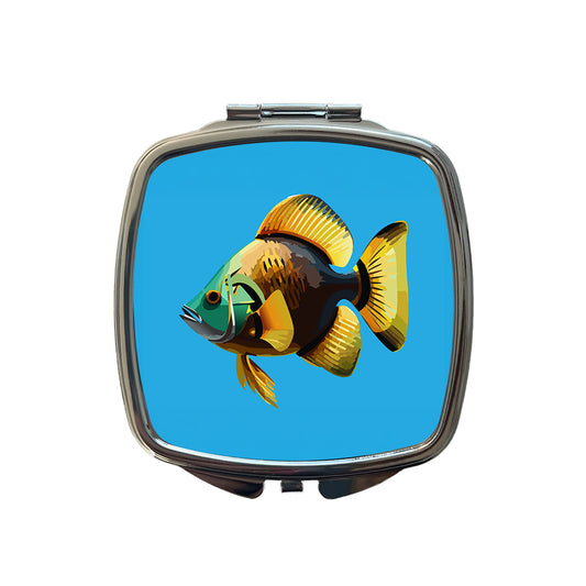 Fish Tropical Small Travel Purse Handbag Pocket Makeup Compact Mirror