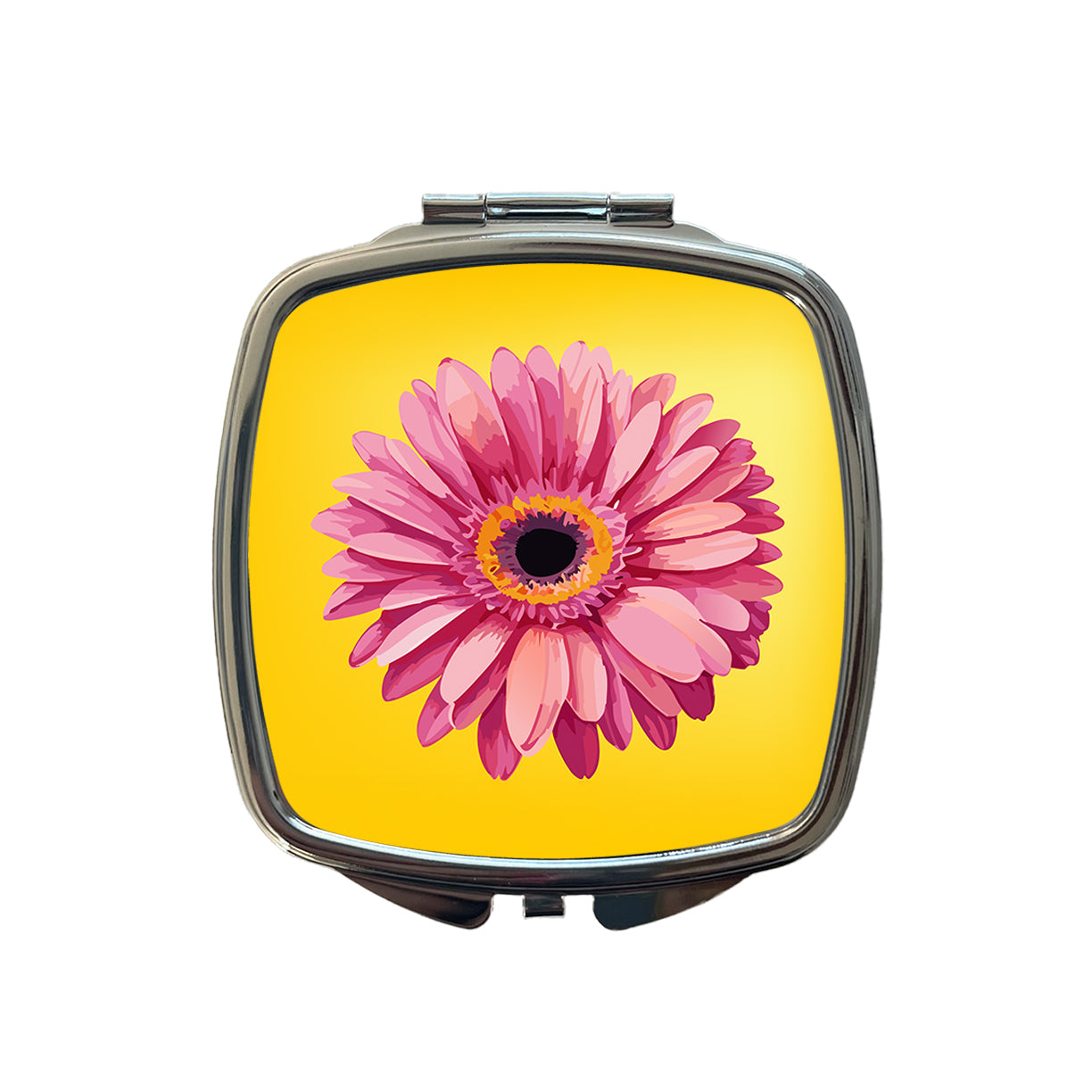Gerbera Daisy Flower Pink Small Travel Purse Handbag Pocket Makeup Compact Mirror