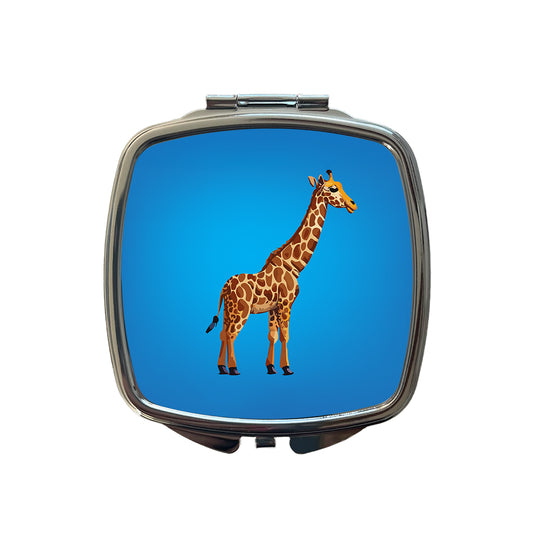 Giraffe Watercolor Small Travel Purse Handbag Pocket Makeup Compact Mirror