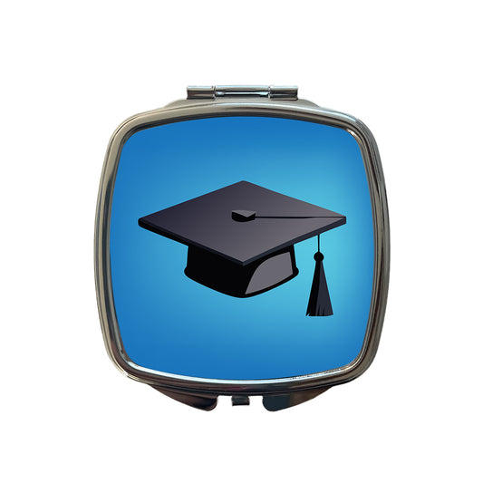 Graduation Cap Graduate Hat Small Travel Purse Handbag Pocket Makeup Compact Mirror