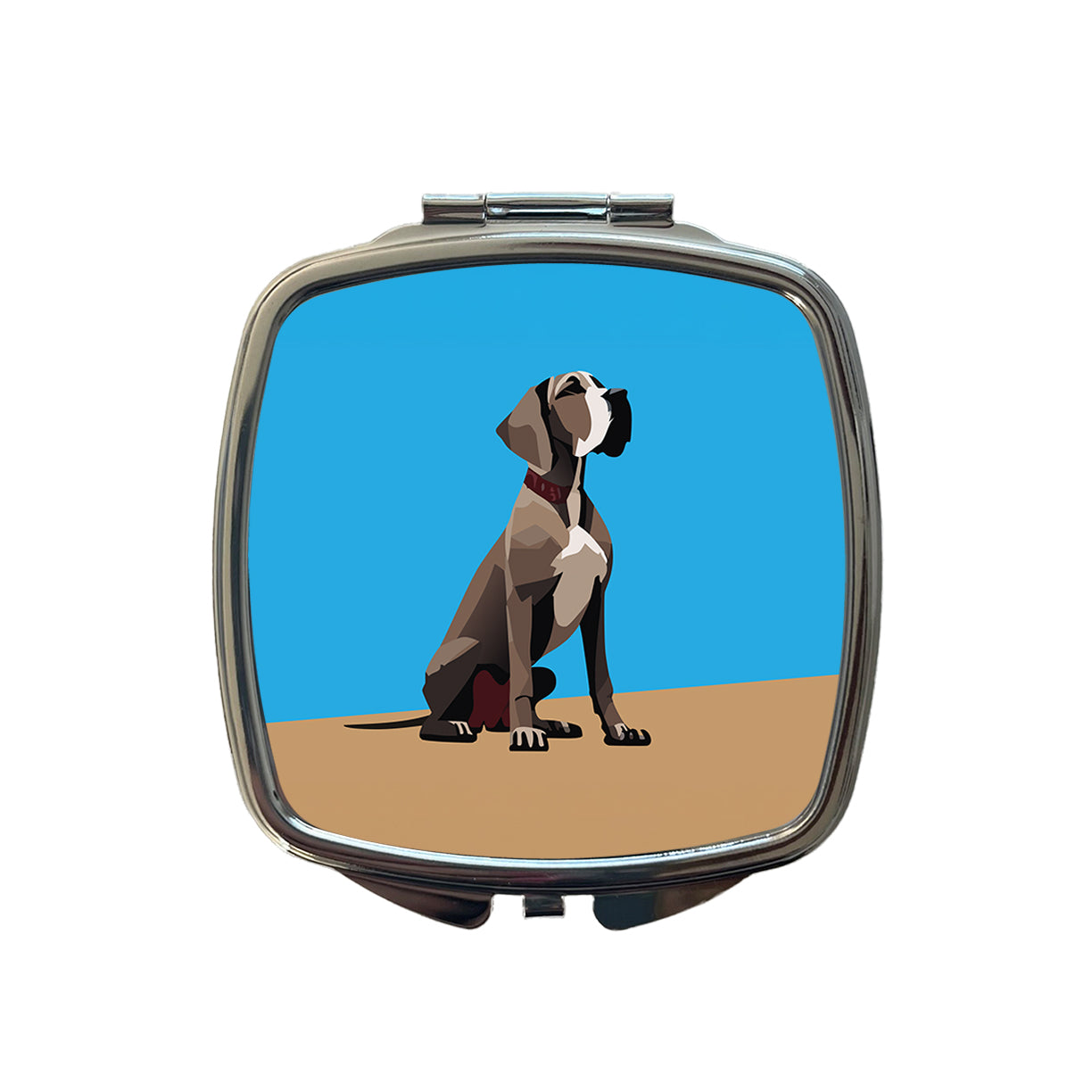 Great Dane Dog Sitting Small Travel Purse Handbag Pocket Makeup Compact Mirror