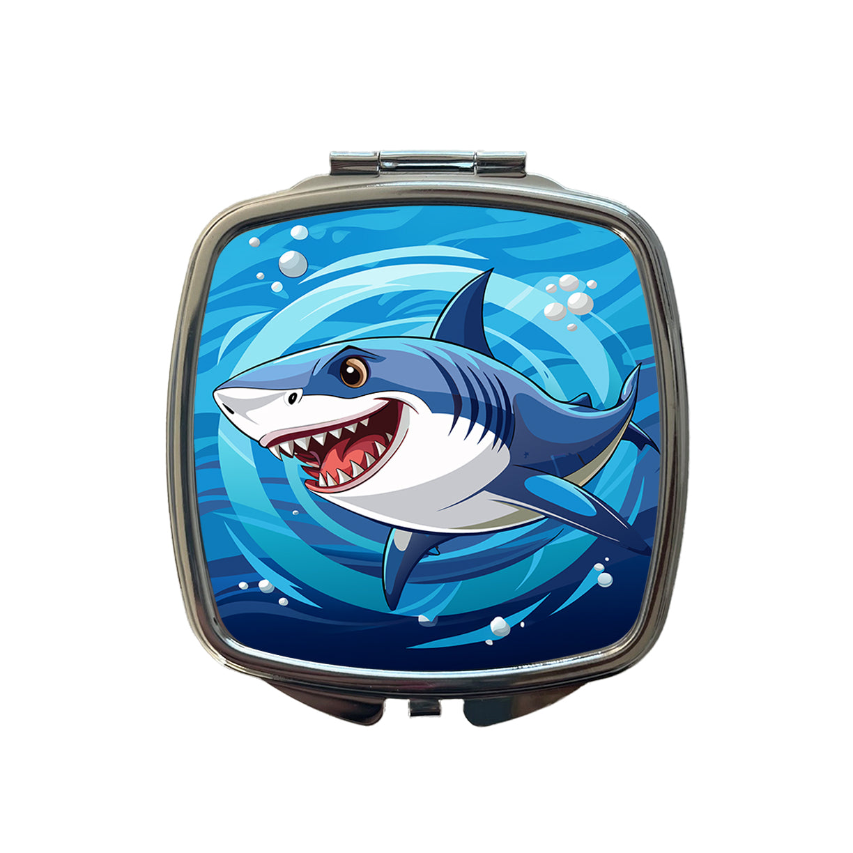 Great White Shark in Ocean Small Travel Purse Handbag Pocket Makeup Compact Mirror