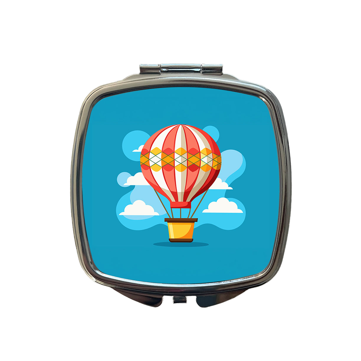 Hot Air Balloon in Sky Small Travel Purse Handbag Pocket Makeup Compact Mirror