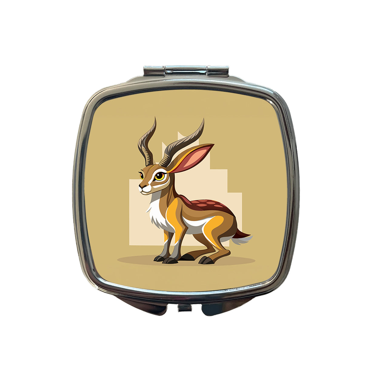 Jackalope Elegant Small Travel Purse Handbag Pocket Makeup Compact Mirror