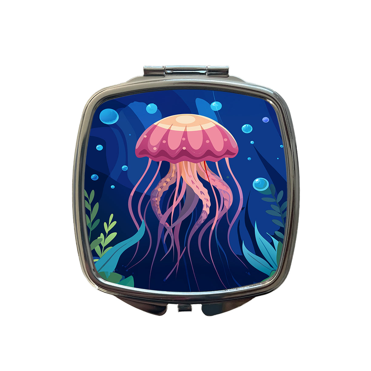 Jelly Fish in Ocean Small Travel Purse Handbag Pocket Makeup Compact Mirror