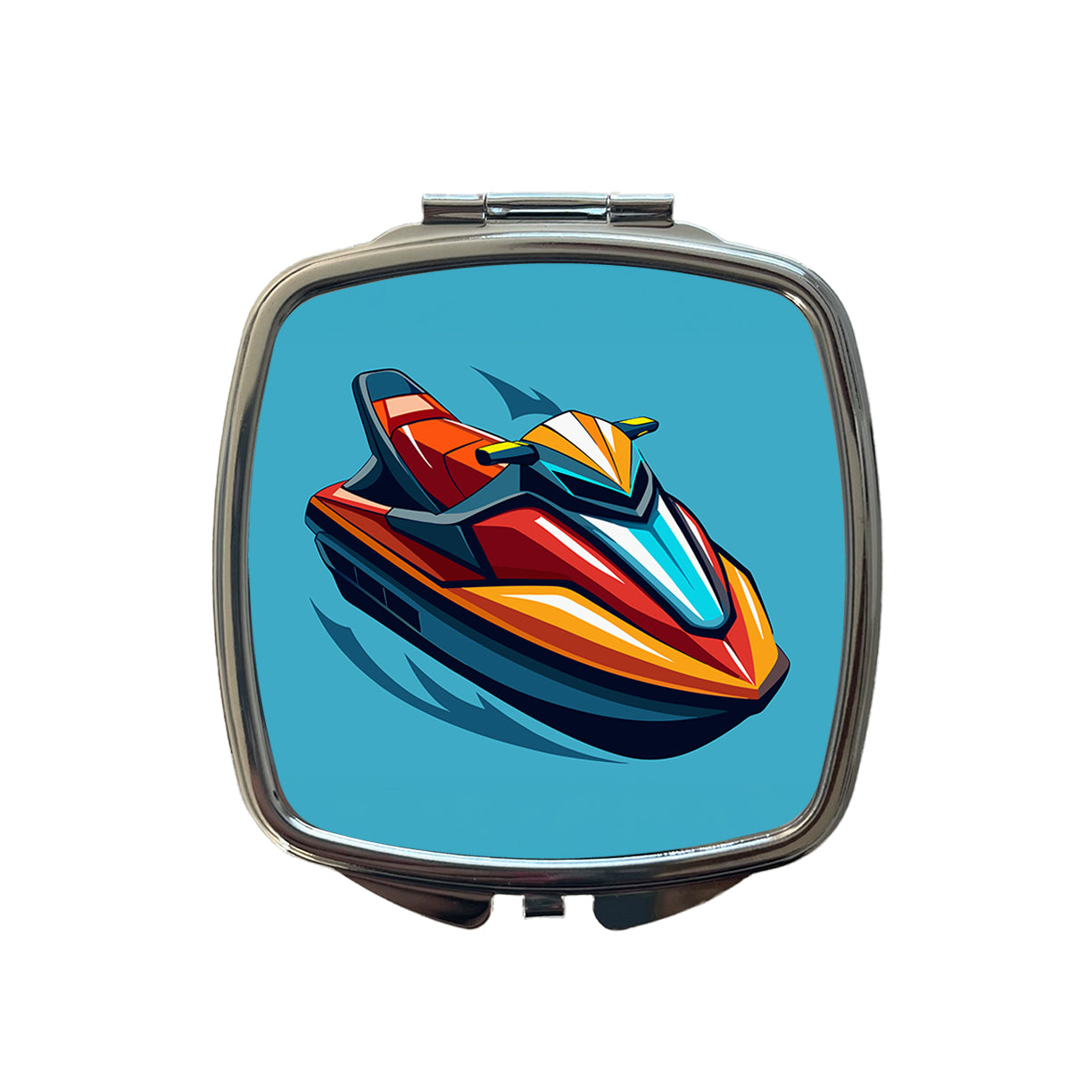 Jet Ski Water Sport Small Travel Purse Handbag Pocket Makeup Compact Mirror