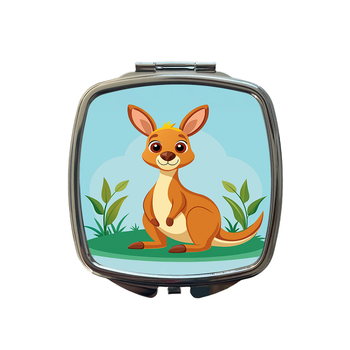 Kangaroo Cute Small Travel Purse Handbag Pocket Makeup Compact Mirror