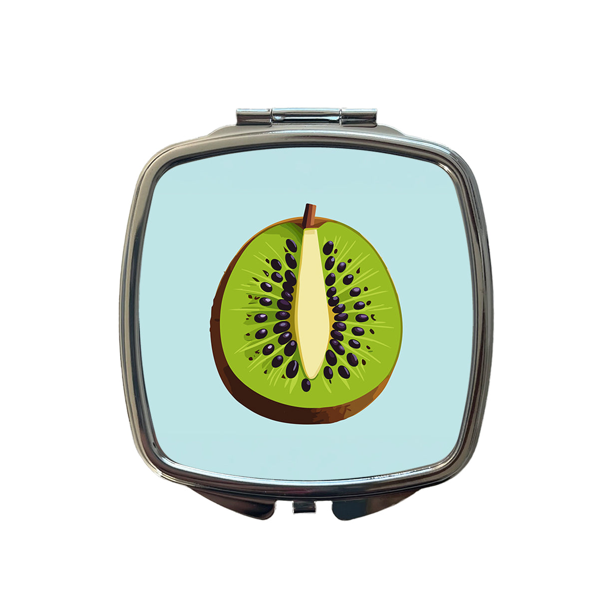 Kiwi Fruit Slice Small Travel Purse Handbag Pocket Makeup Compact Mirror