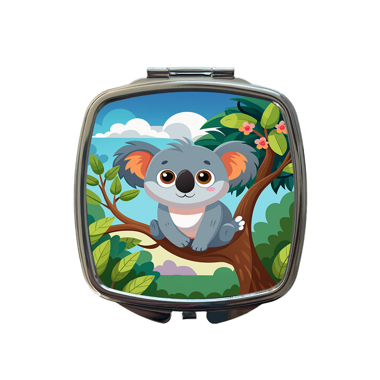 Koala Cute in Tree Small Travel Purse Handbag Pocket Makeup Compact Mirror