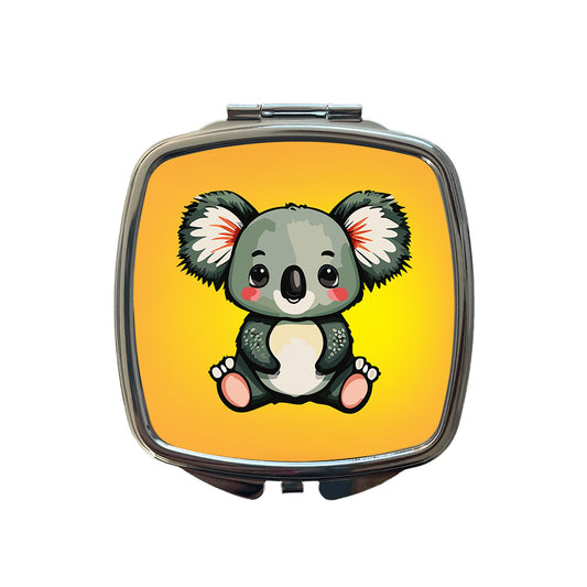 Koala Cute Watercolor Small Travel Purse Handbag Pocket Makeup Compact Mirror