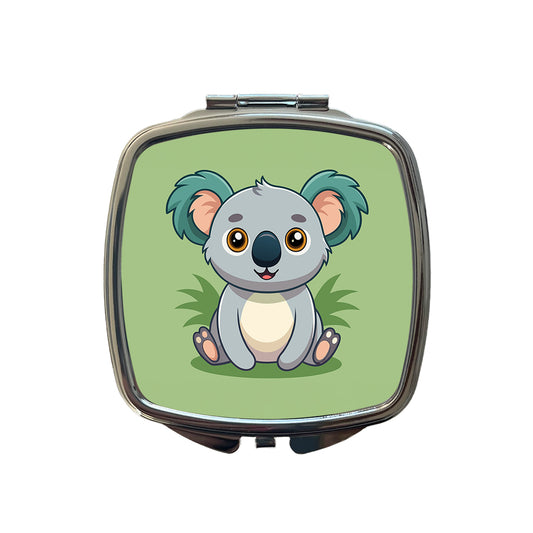 Koala Cute Small Travel Purse Handbag Pocket Makeup Compact Mirror