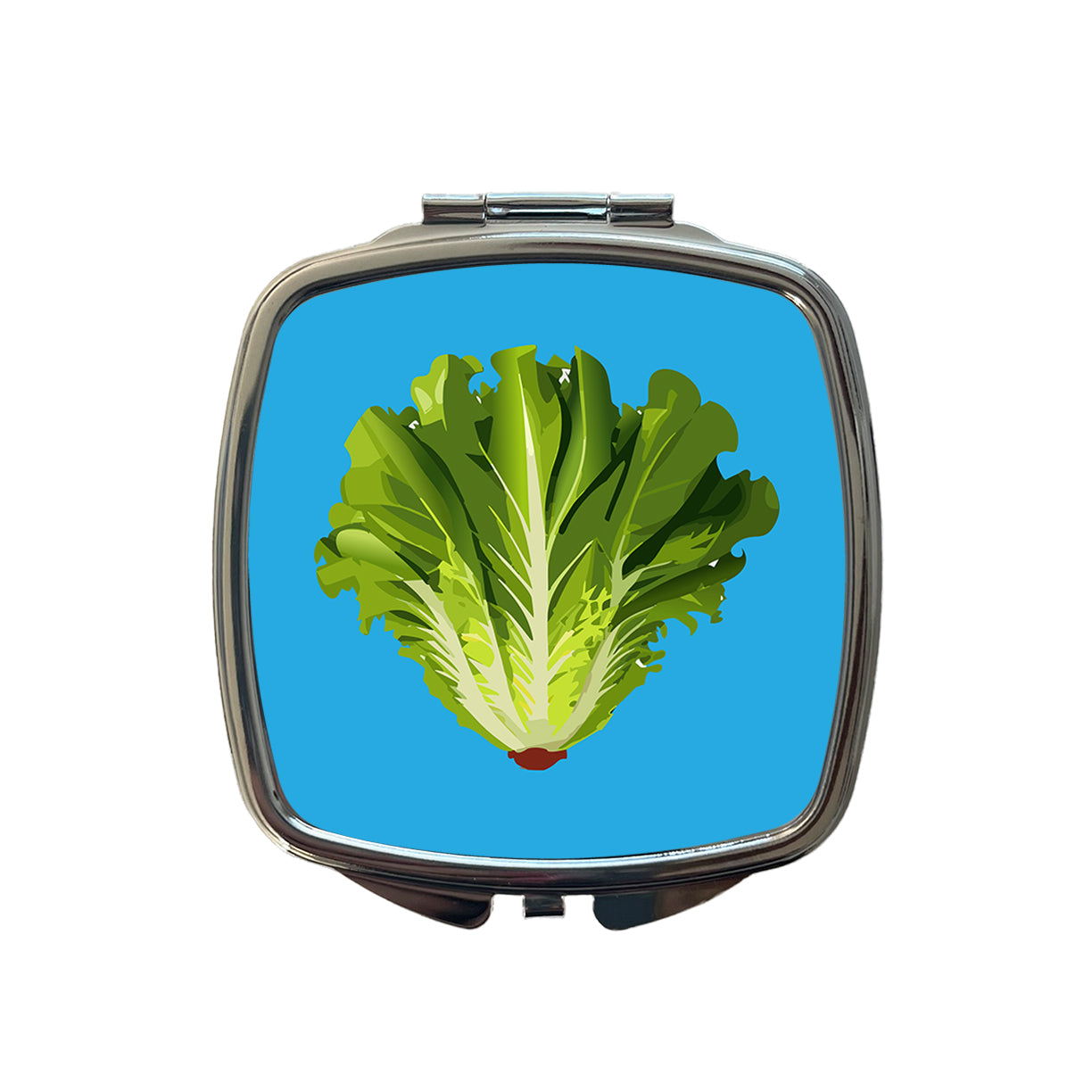 Lettuce Head Vegetable Small Travel Purse Handbag Pocket Makeup Compact Mirror