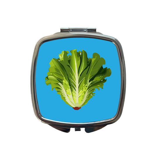 Lettuce Head Vegetable Small Travel Purse Handbag Pocket Makeup Compact Mirror