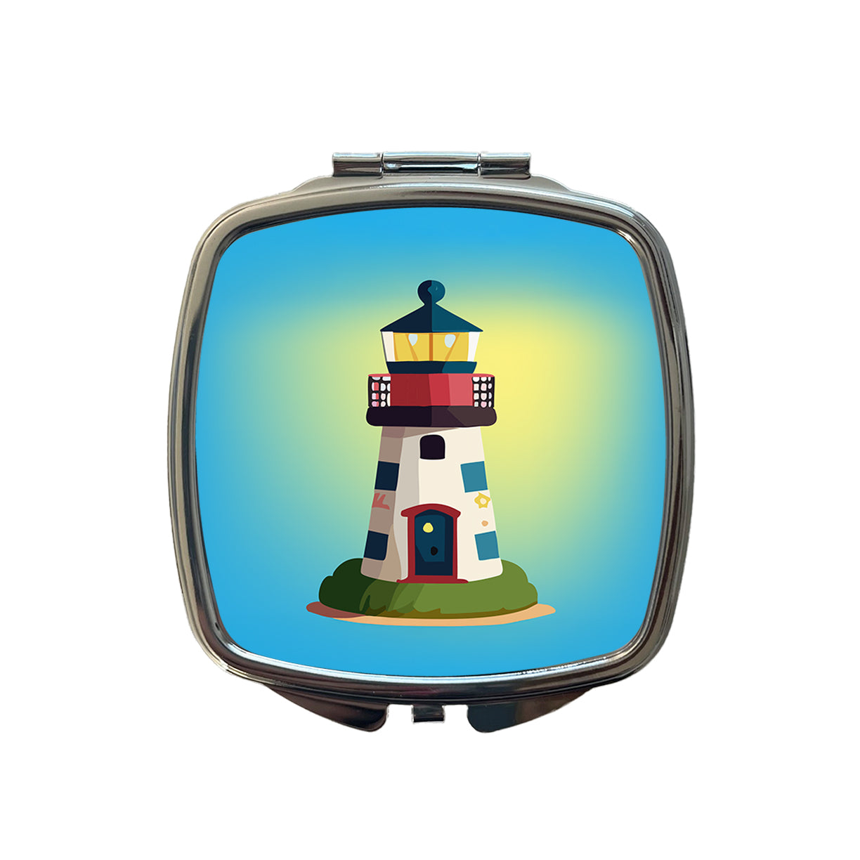 Lighthouse Light House Landmark Ocean Small Travel Purse Handbag Pocket Makeup Compact Mirror