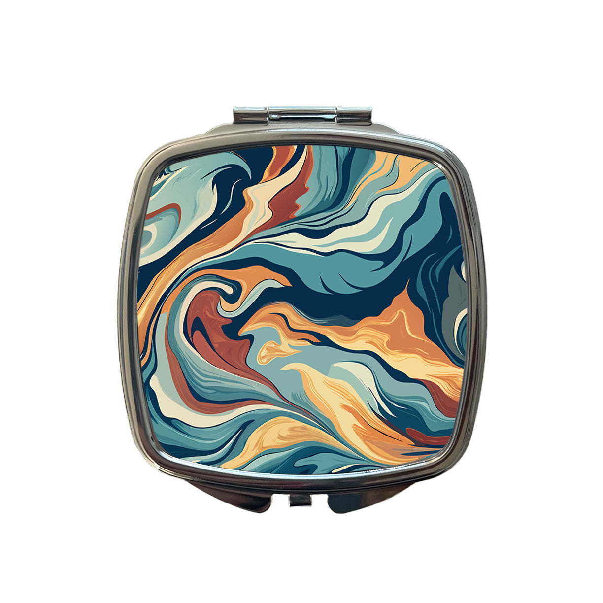 Marble Design Small Travel Purse Handbag Pocket Makeup Compact Mirror