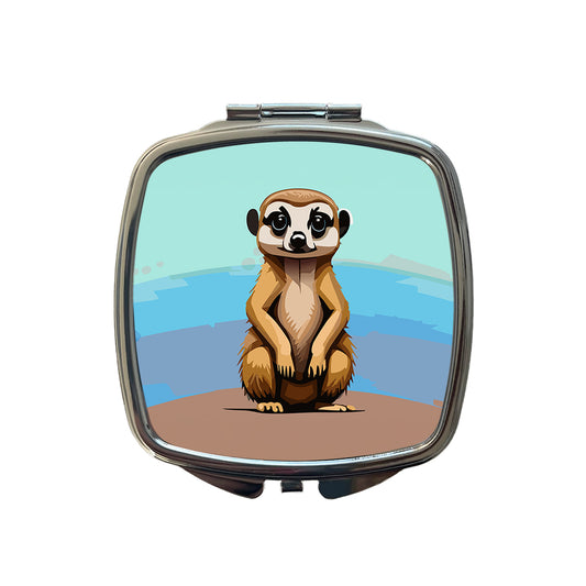 Meerkat Animal Cute Small Travel Purse Handbag Pocket Makeup Compact Mirror
