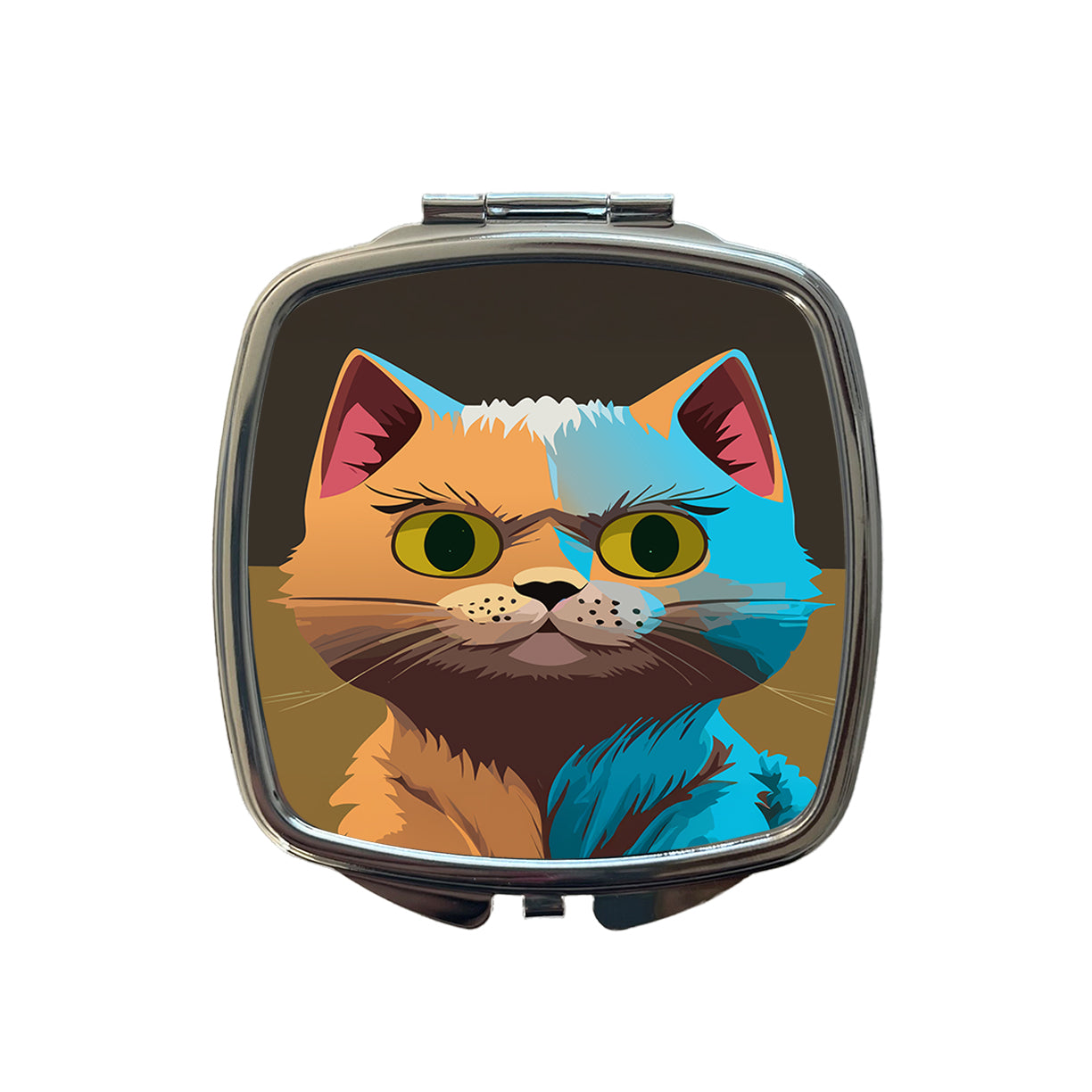 Munchkin Cat Colorful Small Travel Purse Handbag Pocket Makeup Compact Mirror