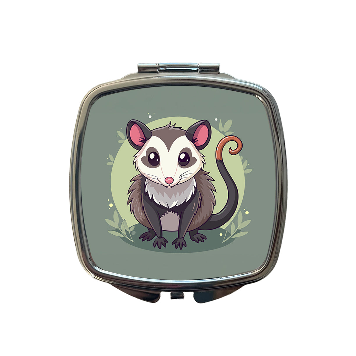 Opossum Cute Animal Small Travel Purse Handbag Pocket Makeup Compact Mirror