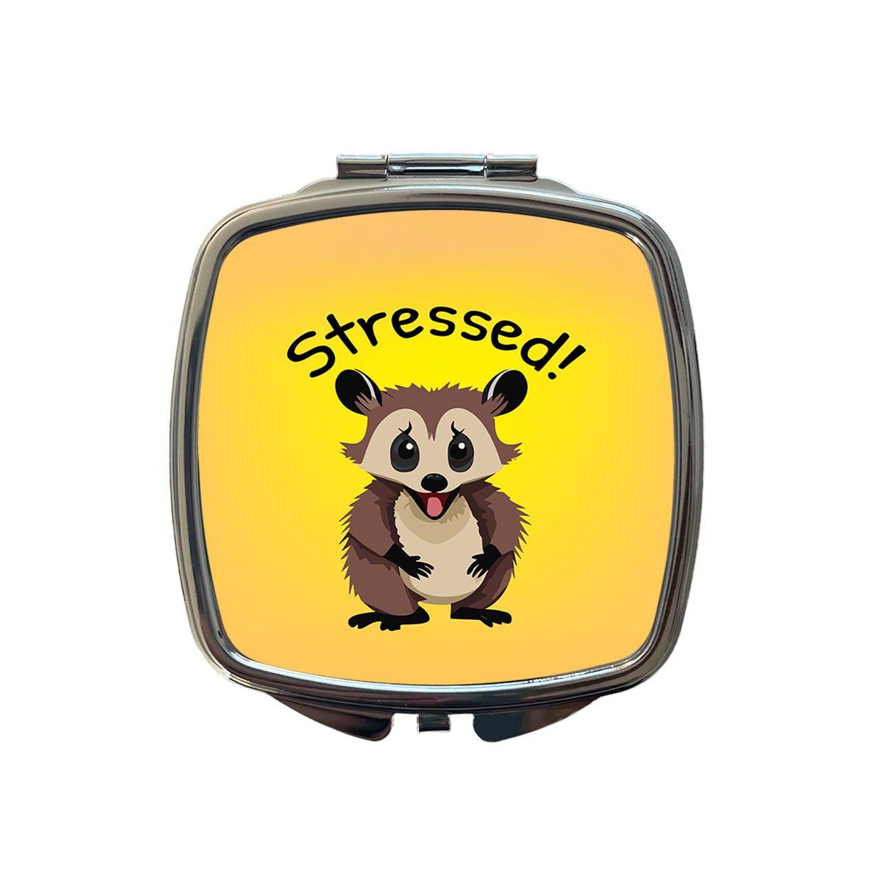 Opossum Possum Stressed Funny Small Travel Purse Handbag Pocket Makeup Compact Mirror