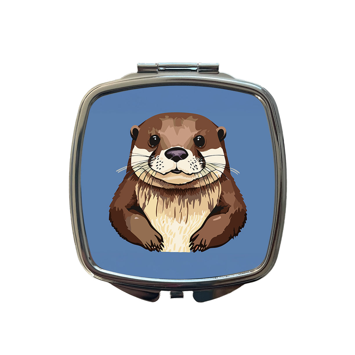 Otter Cute Staring Small Travel Purse Handbag Pocket Makeup Compact Mirror