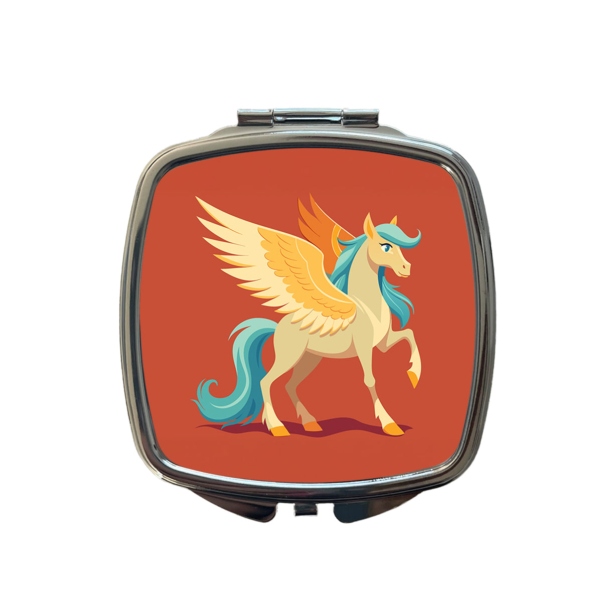 Pegasus Winged Horse Greek Mythology Small Travel Purse Handbag Pocket Makeup Compact Mirror