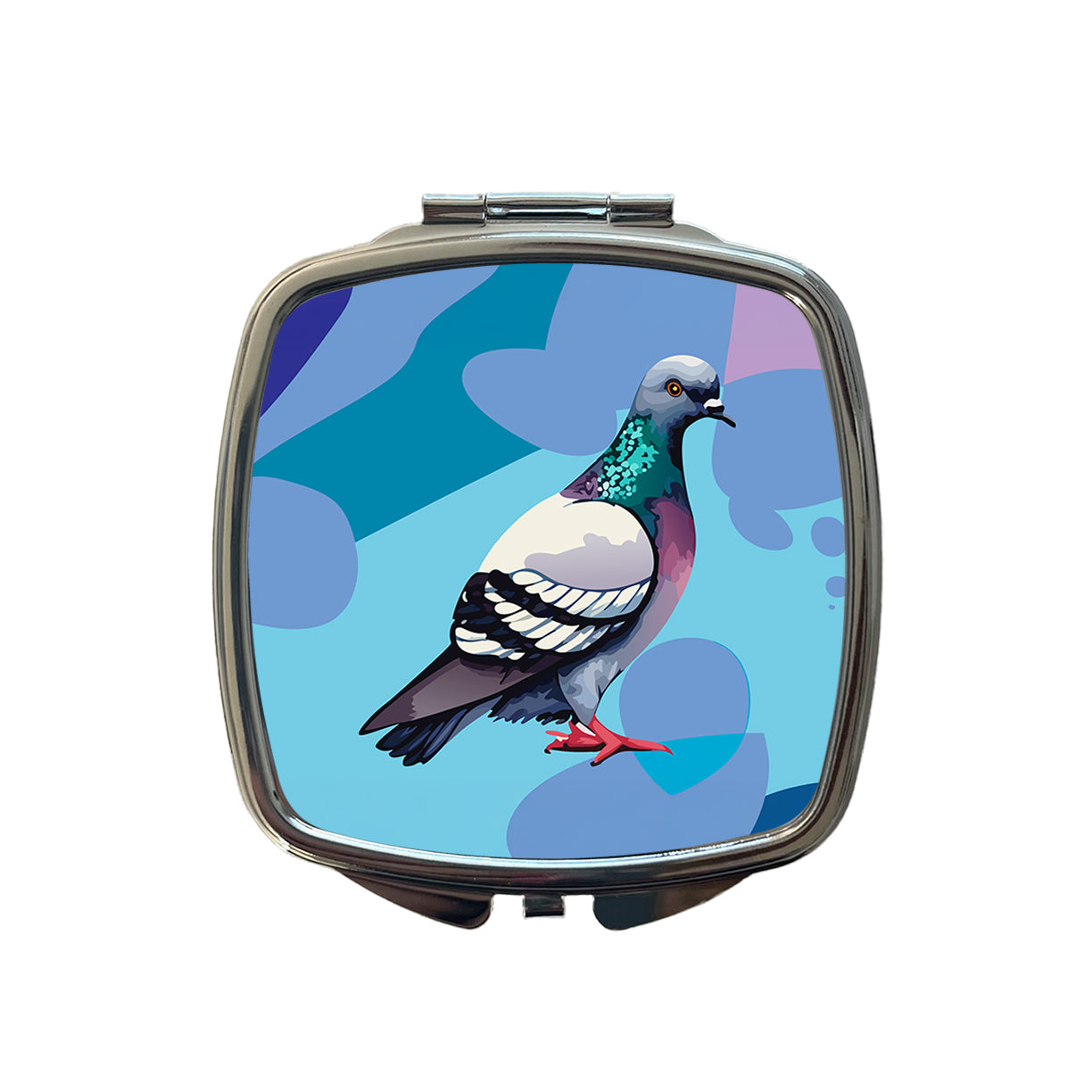 Pigeon Bird Watercolor Small Travel Purse Handbag Pocket Makeup Compact Mirror