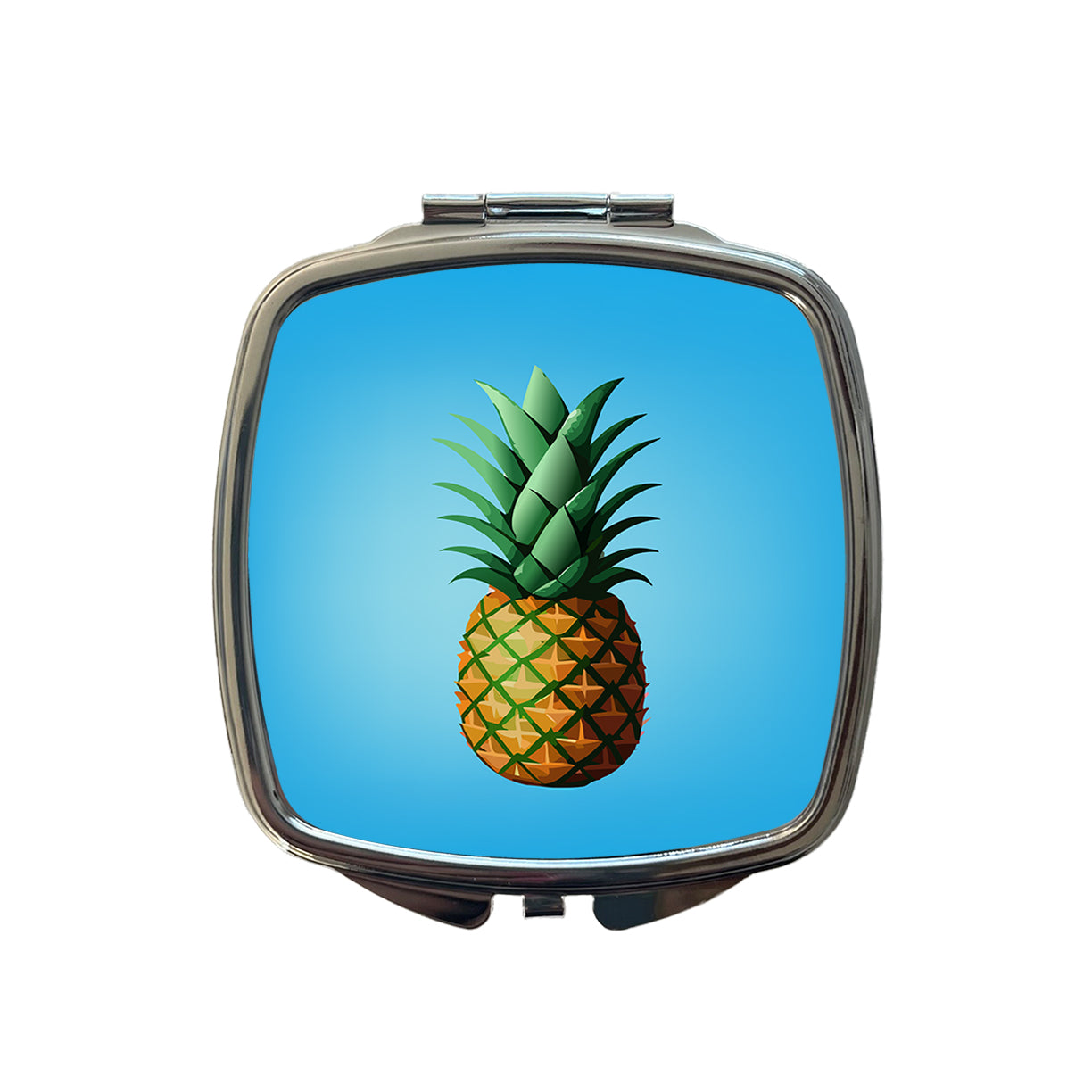 Pineapple Tropical Fruit Small Travel Purse Handbag Pocket Makeup Compact Mirror