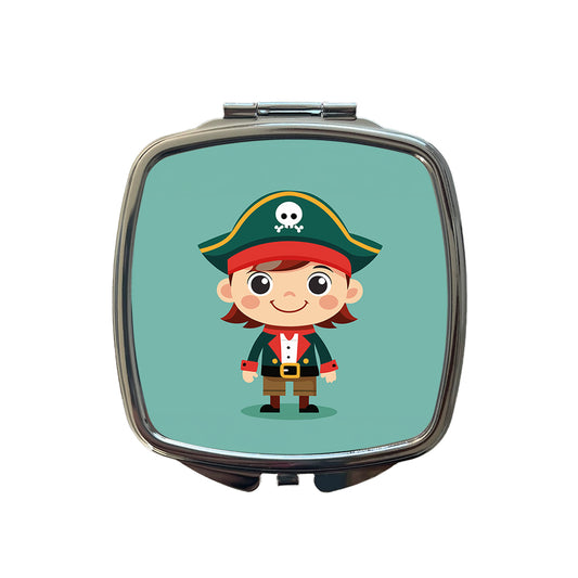 Pirate Cute Small Travel Purse Handbag Pocket Makeup Compact Mirror
