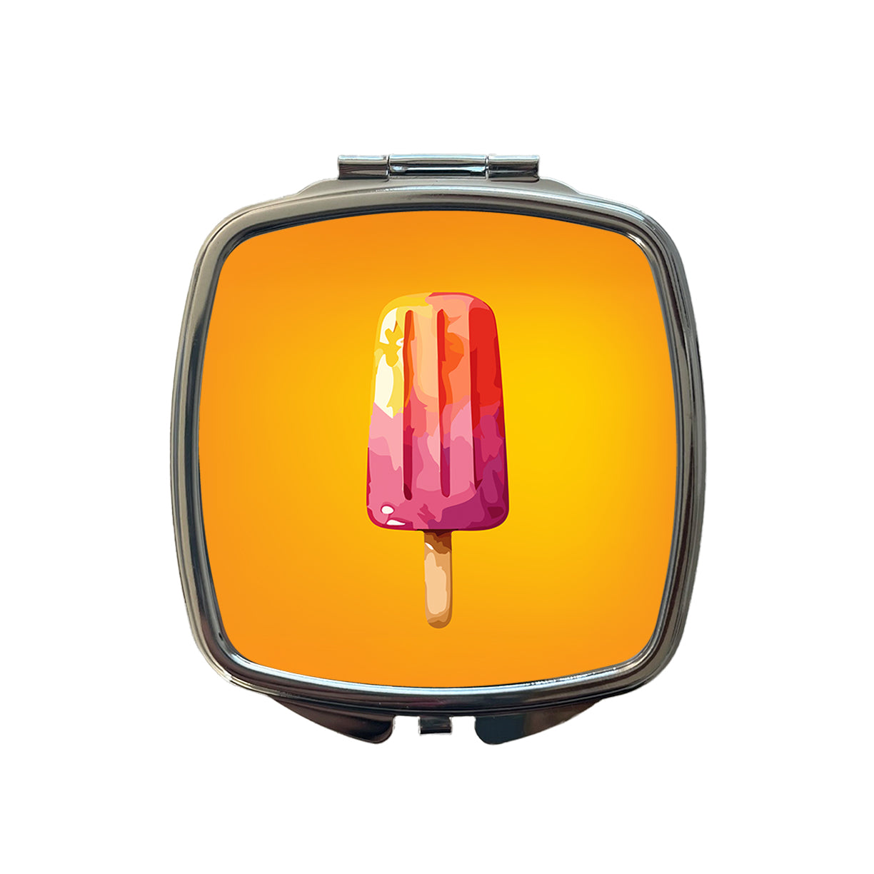 Popsicle Colorful Summer Dessert Small Travel Purse Handbag Pocket Makeup Compact Mirror