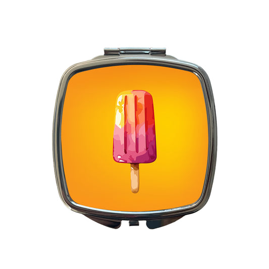 Popsicle Colorful Summer Dessert Small Travel Purse Handbag Pocket Makeup Compact Mirror