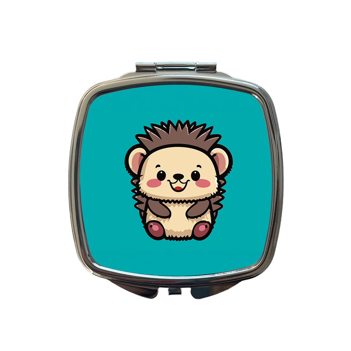 Porcupine Smiling Baby Small Travel Purse Handbag Pocket Makeup Compact Mirror