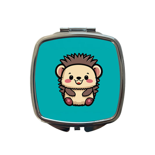Porcupine Smiling Baby Small Travel Purse Handbag Pocket Makeup Compact Mirror