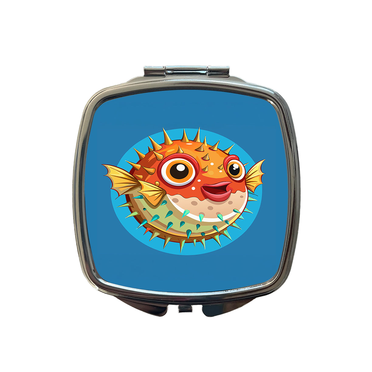 Pufferfish Cute Small Travel Purse Handbag Pocket Makeup Compact Mirror