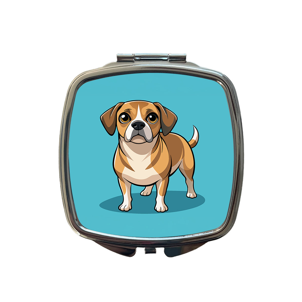 Puggle Dog Small Travel Purse Handbag Pocket Makeup Compact Mirror