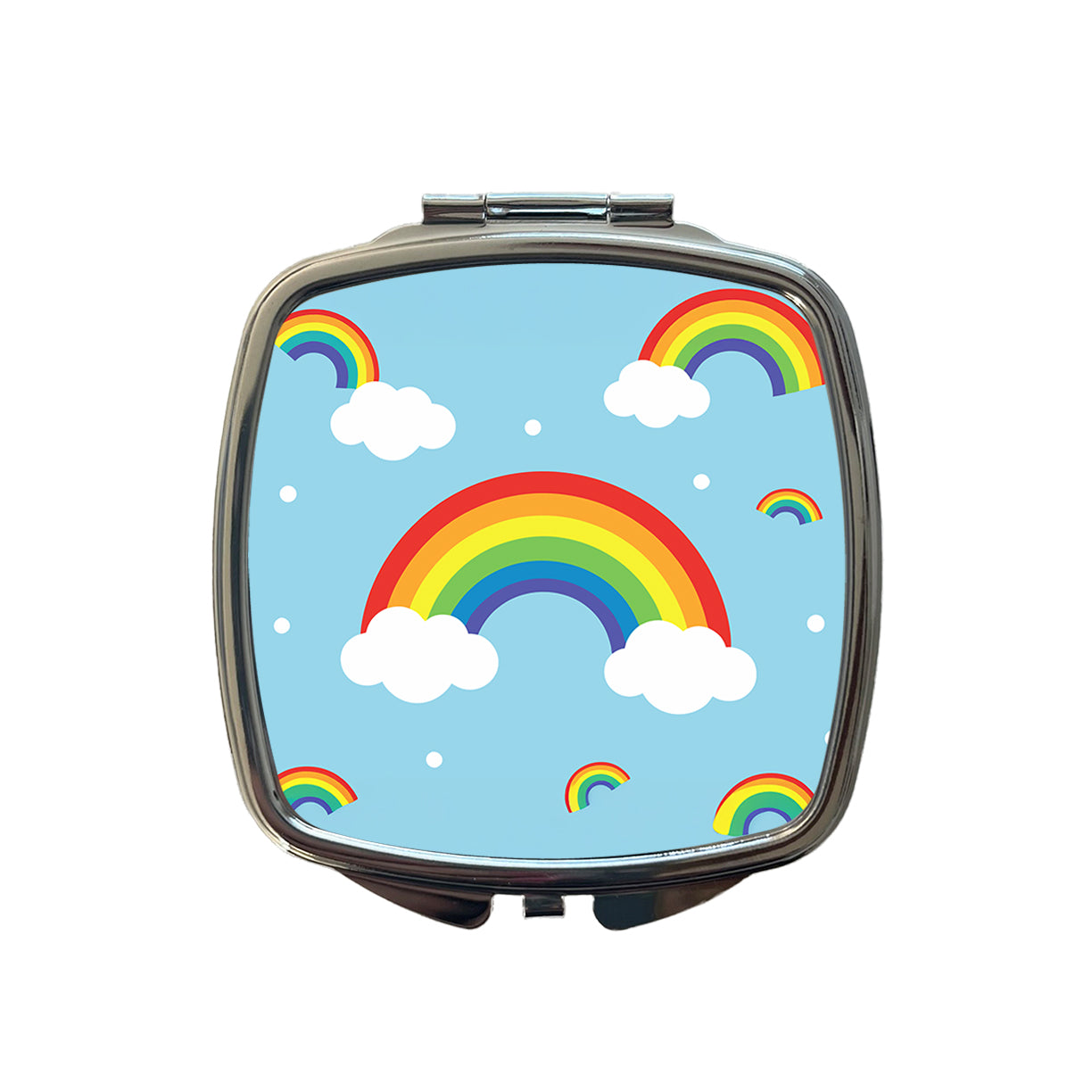 Rainbows Scattered Small Travel Purse Handbag Pocket Makeup Compact Mirror