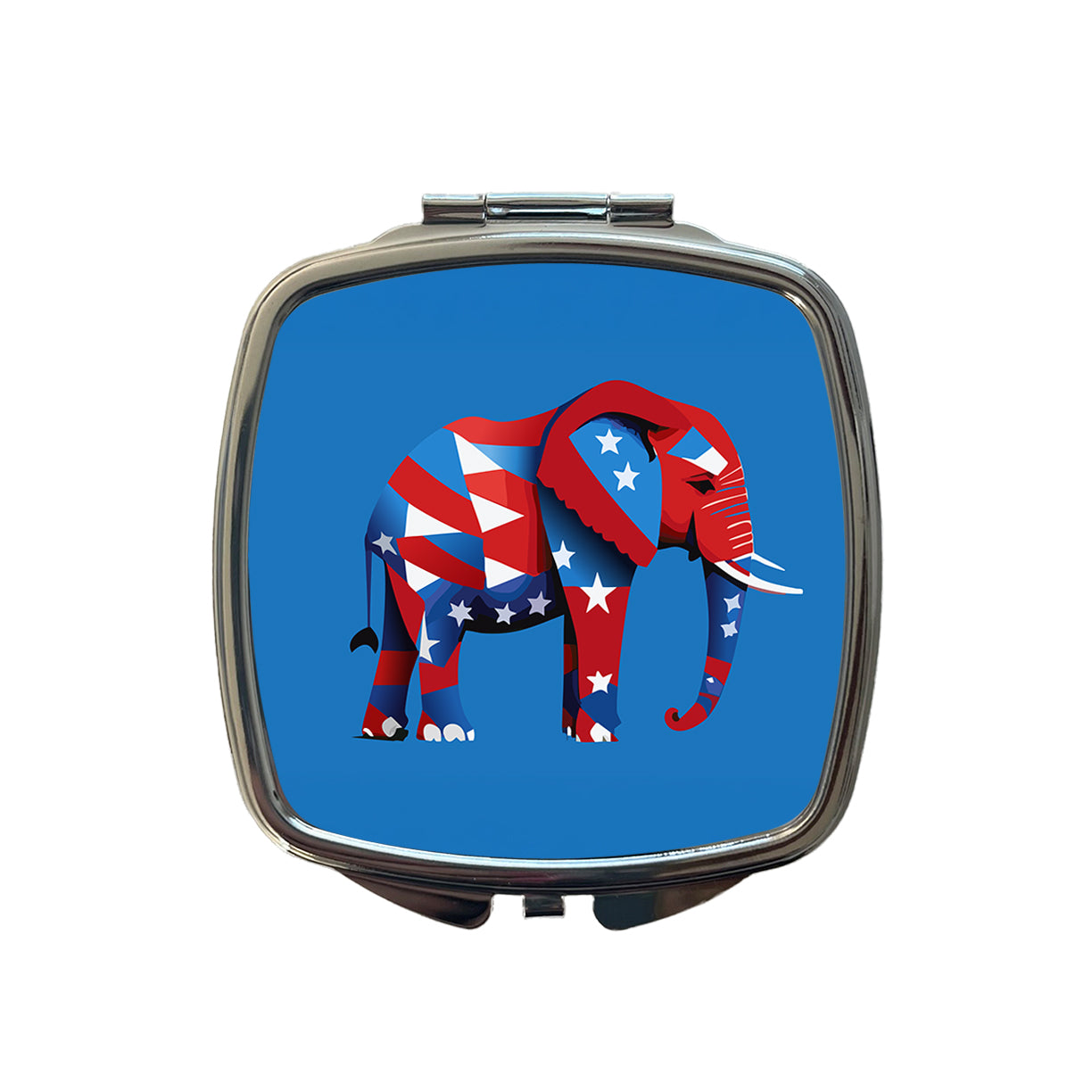Republican Elephant Patriotic Conservative Vote Small Travel Purse Handbag Pocket Makeup Compact Mirror