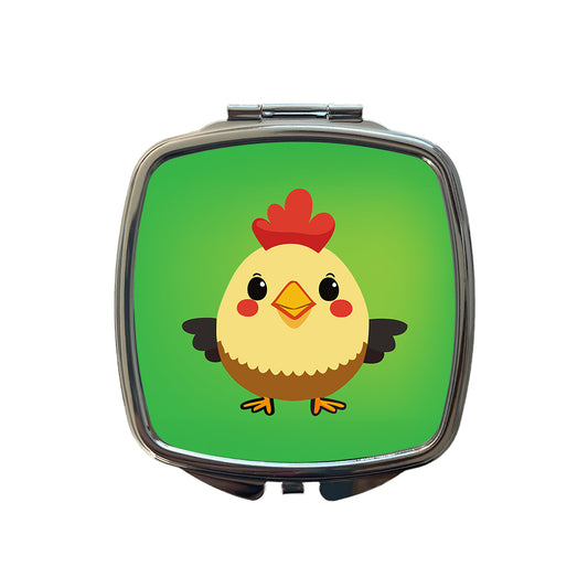 Rooster Chicken Sweet Baby Small Travel Purse Handbag Pocket Makeup Compact Mirror