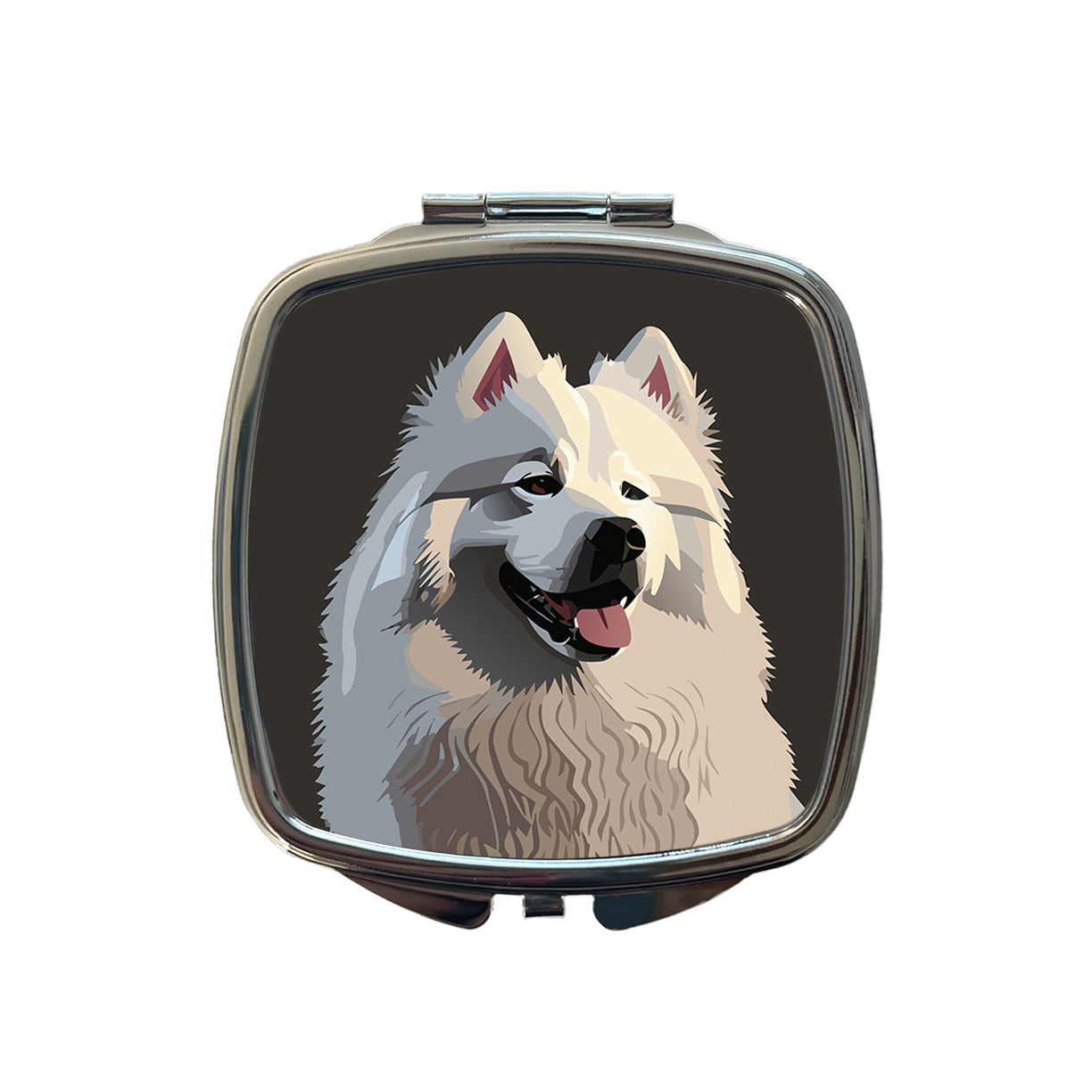 Samoyed Dog Beautiful Small Travel Purse Handbag Pocket Makeup Compact Mirror