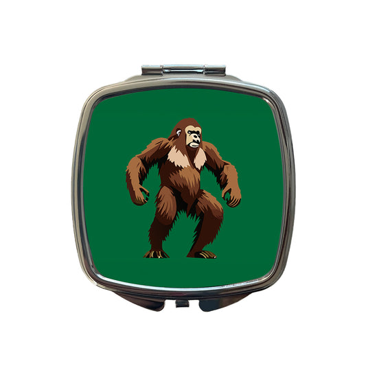 Sasquatch Bigfoot Standing Small Travel Purse Handbag Pocket Makeup Compact Mirror