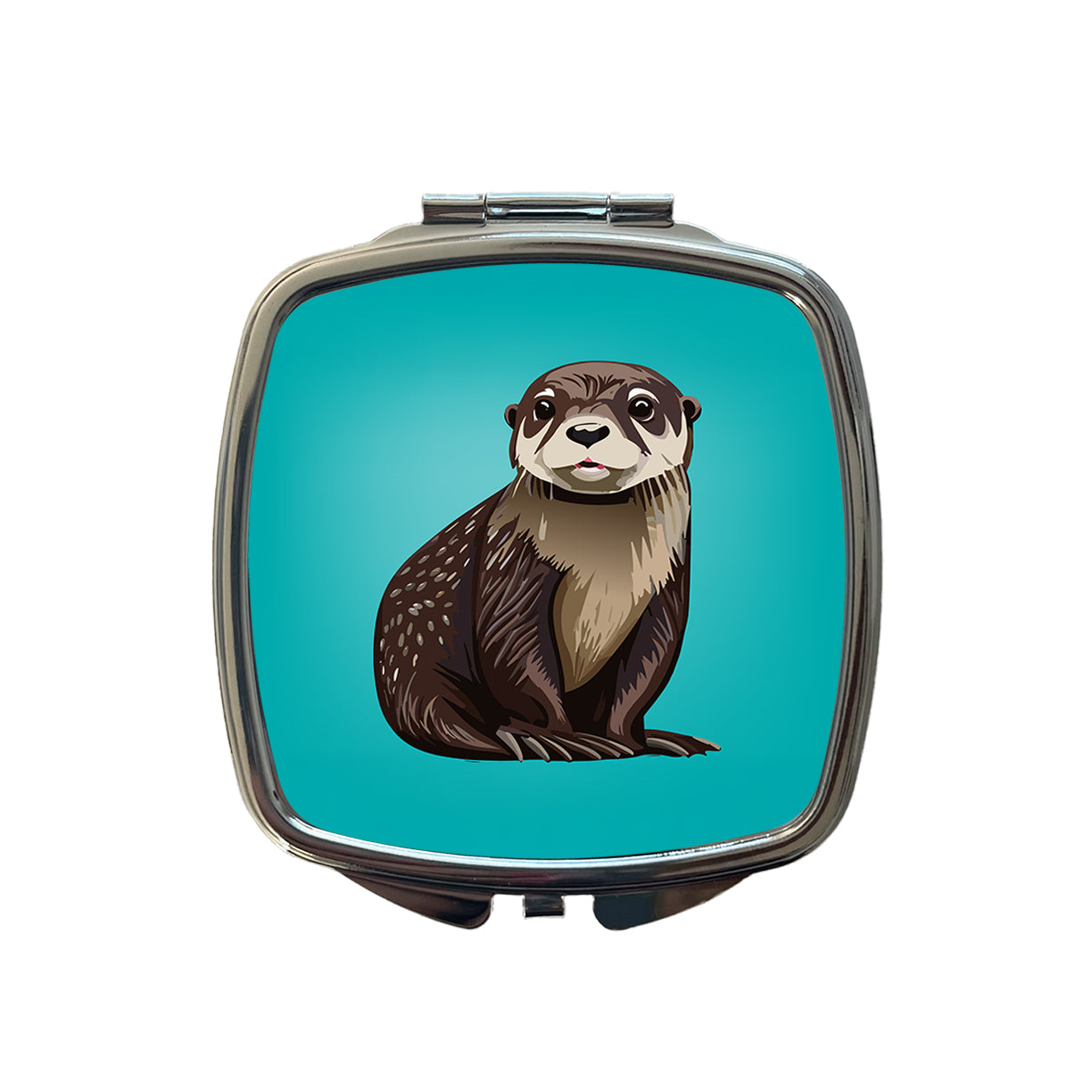 Sea Otter Cute Ocean Animal Small Travel Purse Handbag Pocket Makeup Compact Mirror