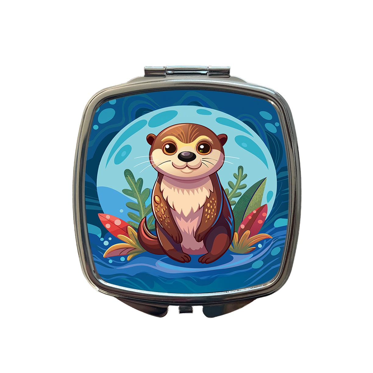 Sea Otter Cute Small Travel Purse Handbag Pocket Makeup Compact Mirror