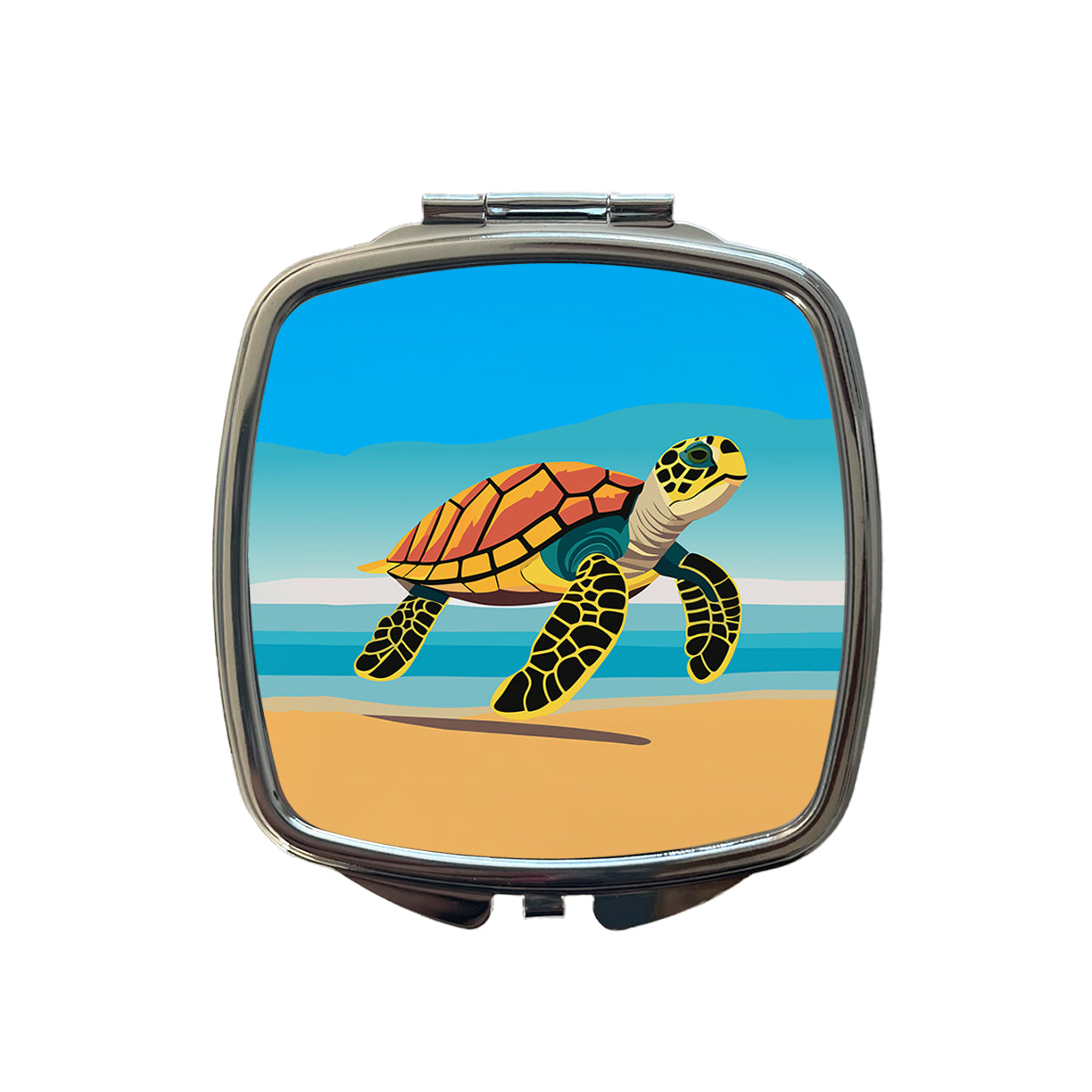 Sea Turtle Swimming Small Travel Purse Handbag Pocket Makeup Compact Mirror