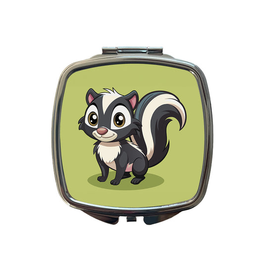 Skunk Cute Small Travel Purse Handbag Pocket Makeup Compact Mirror