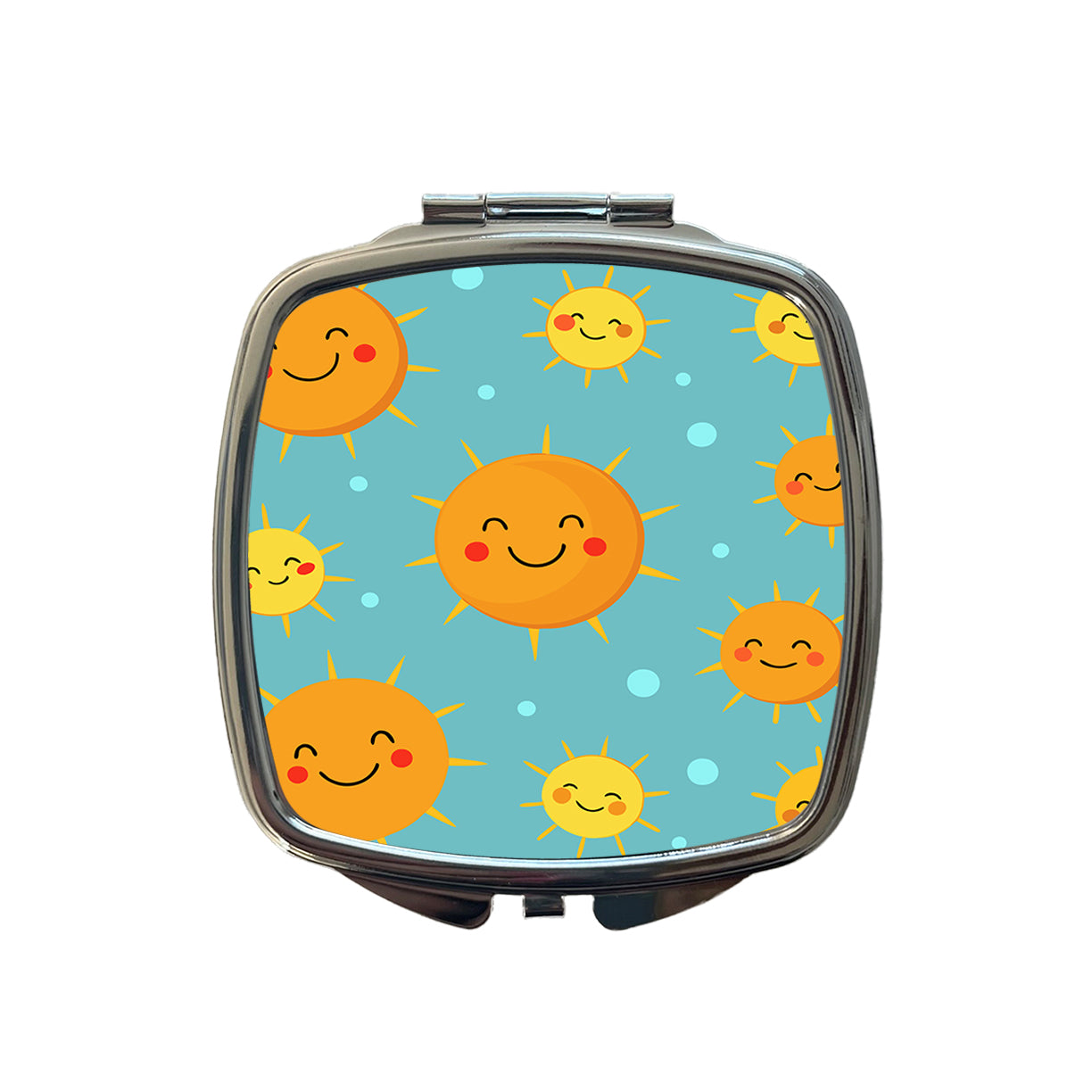 Smiling Suns Cute Small Travel Purse Handbag Pocket Makeup Compact Mirror